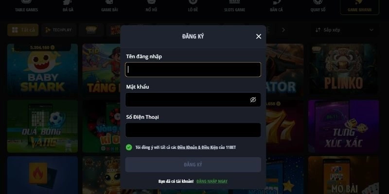 Quy trình đăng ký 11BET đơn giản cùng nhiều ưu đãi hấp dẫn