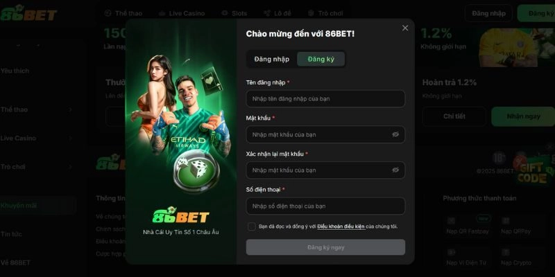 Hệ thống giao dịch 86Bet hỗ trợ đa phương thức