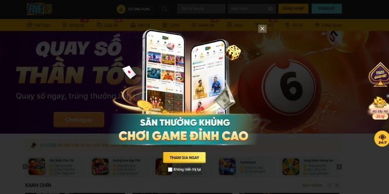 Five88 – Thương Hiệu Cá Cược Hợp Pháp, Uy Tín Và Đẳng Cấp 1 Nhà cái Five88 mang đến không gian giải trí chuyên nghiệp