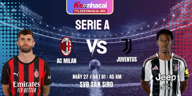 Soi Kèo AC Milan Vs Juventus Serie A 2025/26 01h45 27/04 – Vòng 34